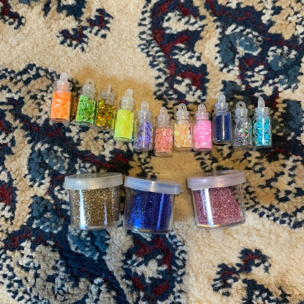 Sparkles and glitter for nail art